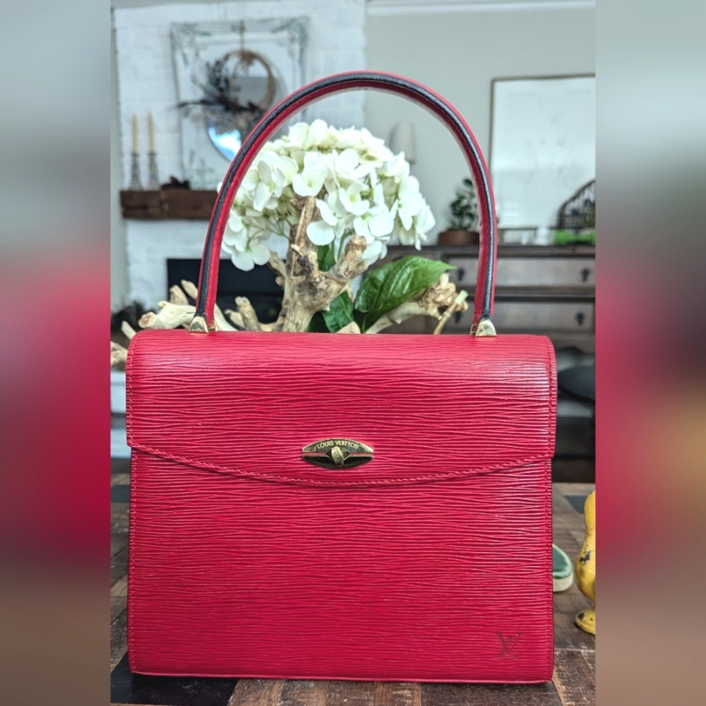 Louis‎ Vuitton Epi Malesherbe Castalian Red hand bag